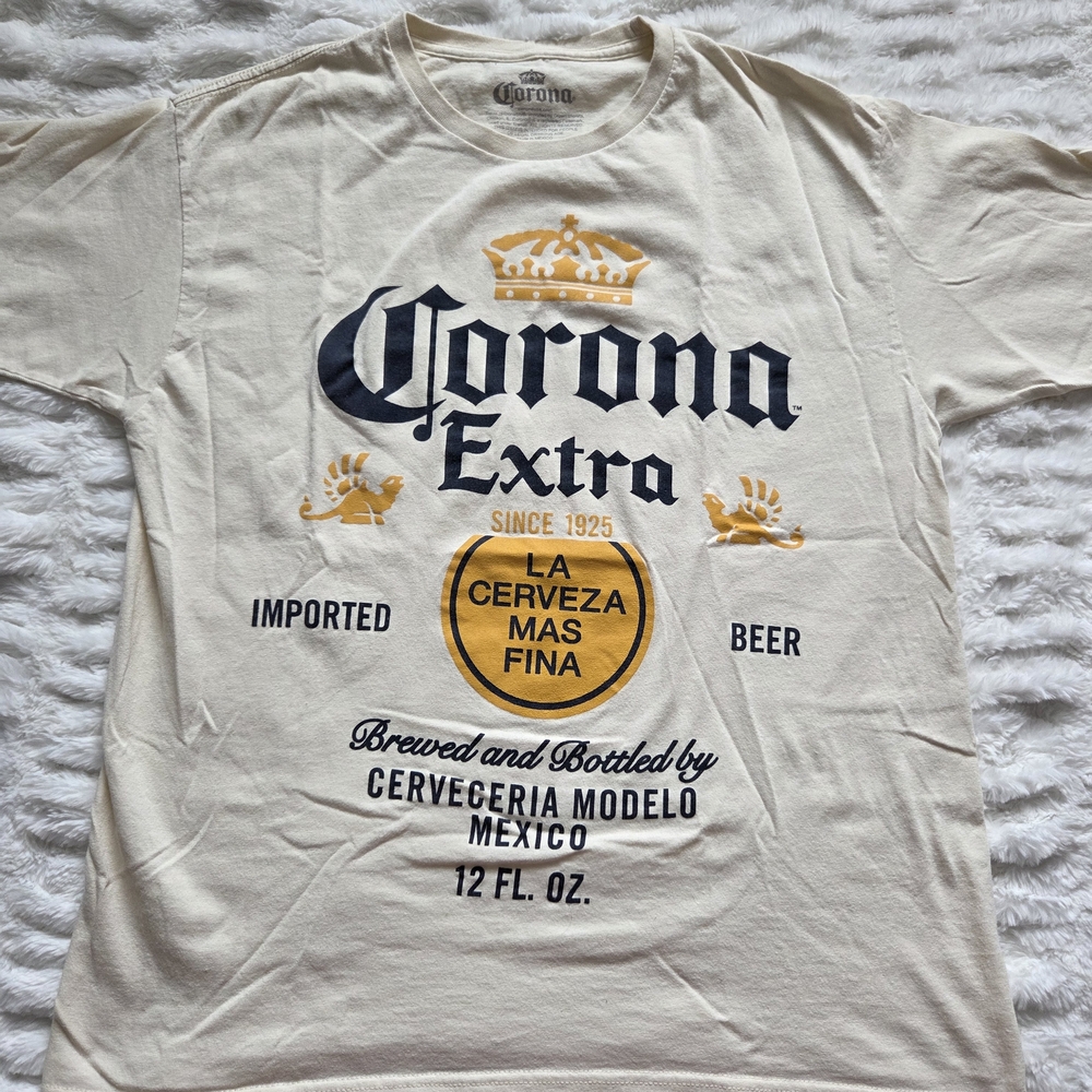 Corona Extra Cream and Gold Short Sleeve Tee